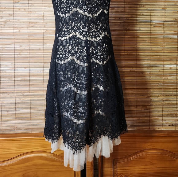 Gothic Feel Black Lace Midi Dress - Picture 6 of 9